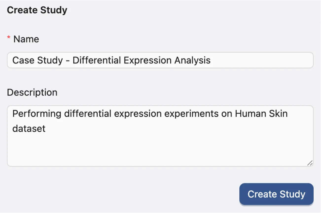 Create new study