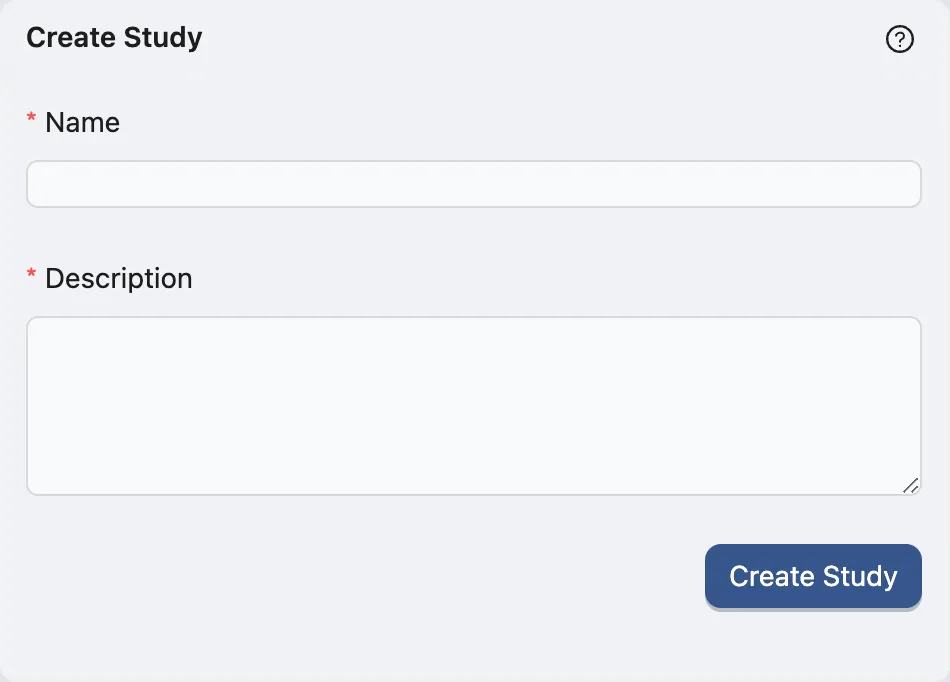 Create Study Form