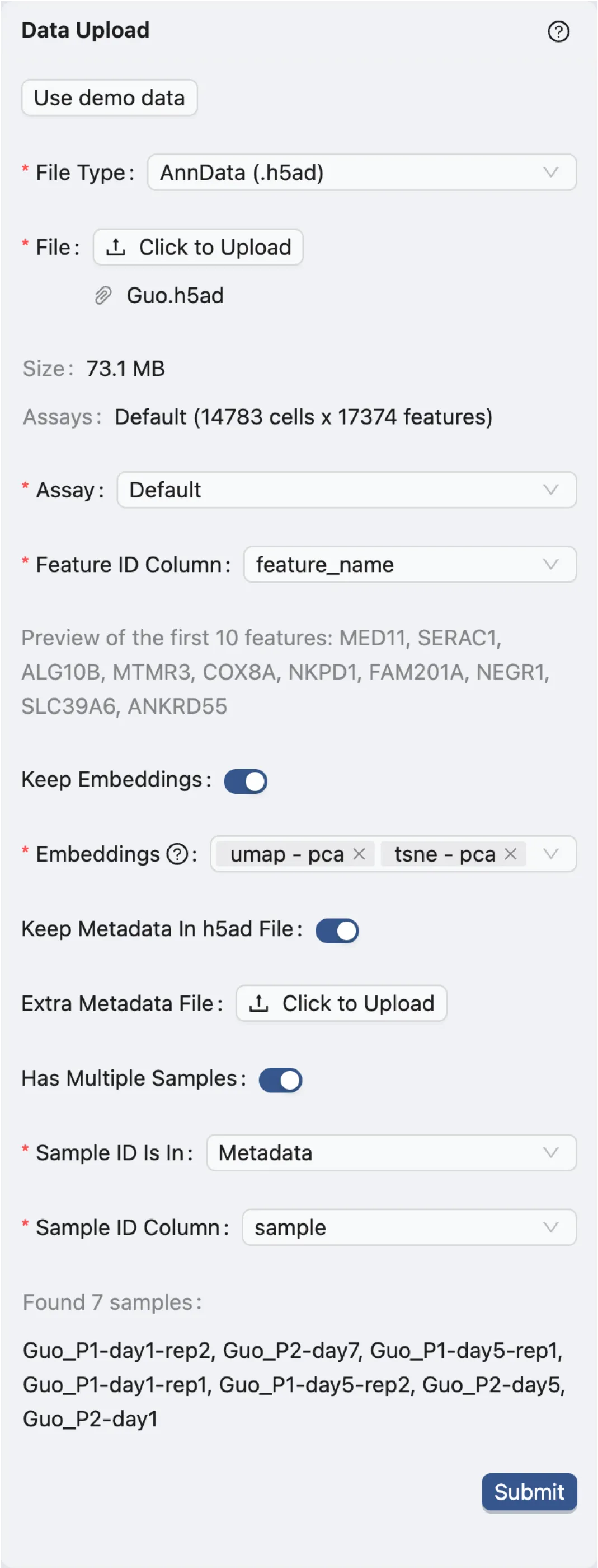 Data Parameters Data Parameters