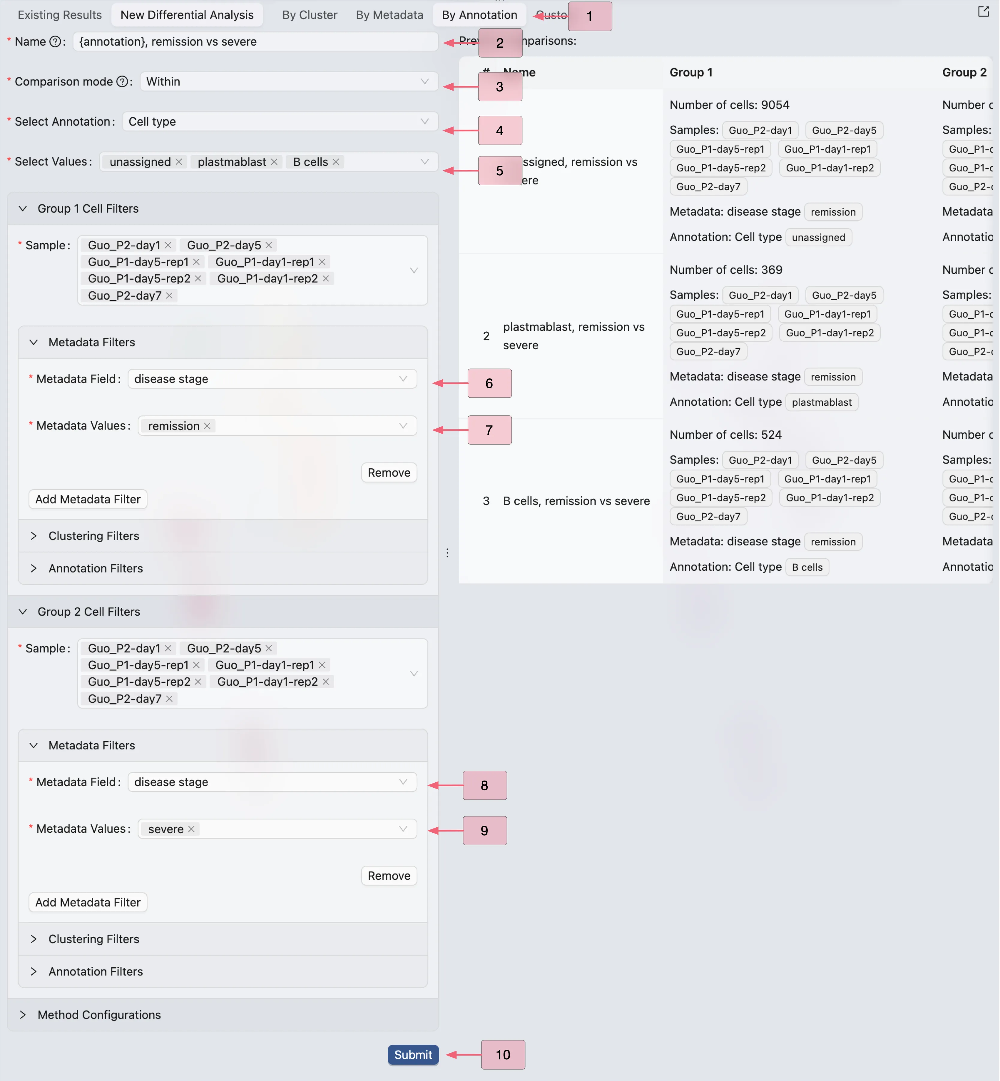 DE Analysis by Condition DE Analysis by Condition